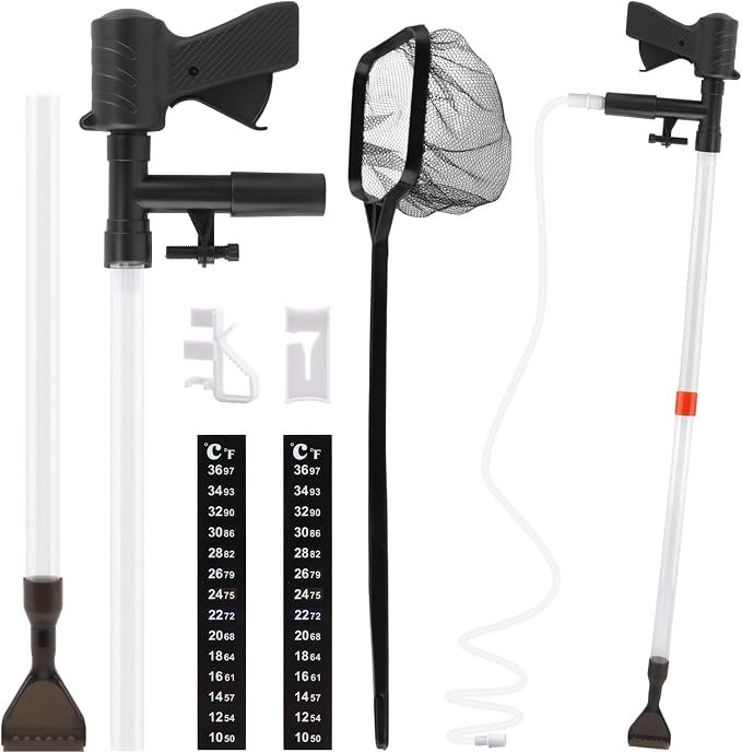 Aquarium Gravel Cleaner, Fish Tank Cleaner Kit, Aquarium Manual Press Noiseless - Image 2
