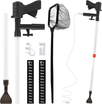 Aquarium Gravel Cleaner, Fish Tank Cleaner Kit, Aquarium Manual Press Noiseless - Image 2