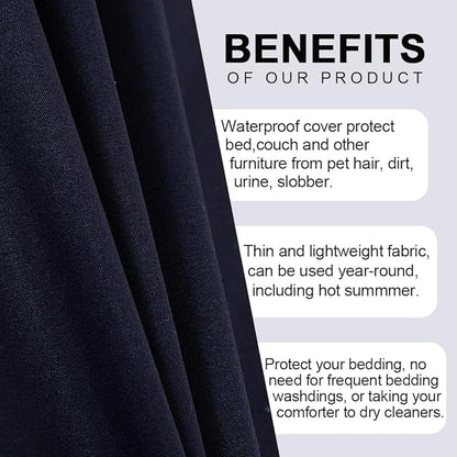 DUJUIKE Waterproof Bed Cover for Dog and Cats, Pet Hair Resistant Bed Sheet - Image 7