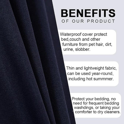 DUJUIKE Waterproof Bed Cover for Dog and Cats, Pet Hair Resistant Bed Sheet - Image 7