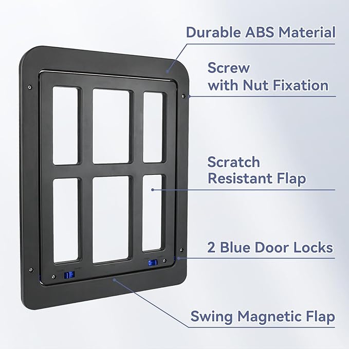 NAMSAN Cat Screen Door, Flap Opening 8.3 x 10.3 inches, Doggie Door - Image 3