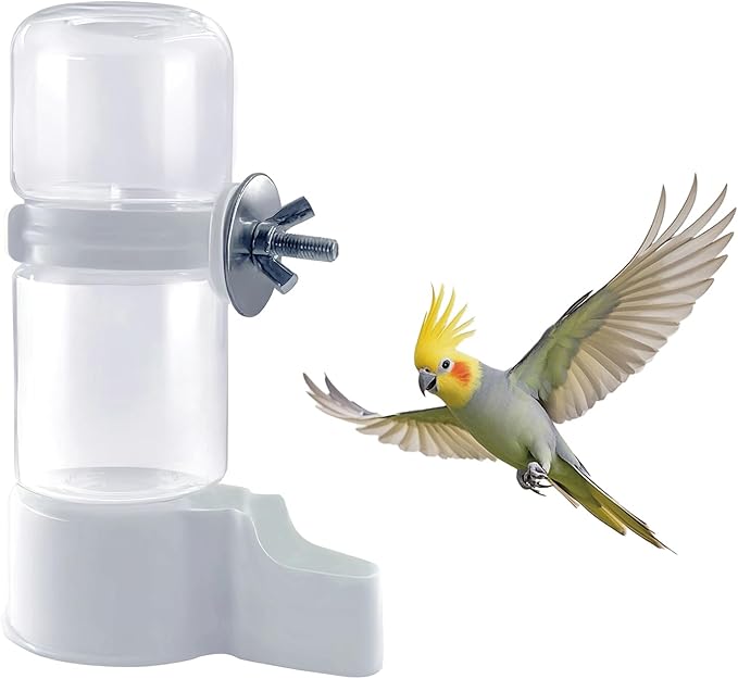 Pet Bird Automatic Water Dispenser, Bird Cage Hanging Drinking Device, by Unknown