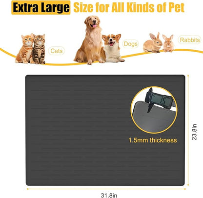 31.8"x23.8" Large Dog Mat for Food and Water, XL Silicone Pet Feeding Mats - Image 2