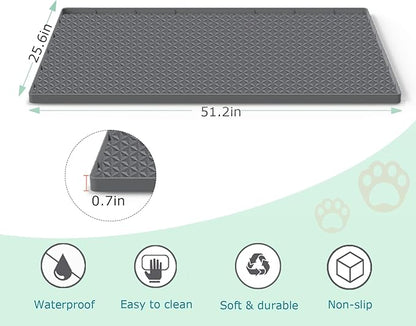 Cat Litter Mat for Litter Box, Silicone Large Cat Litter Trapping Mat - Image 2