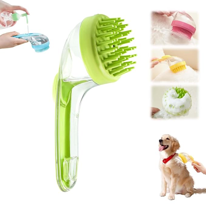 Pet Bath Brush, 2025 New 2 in 1 Dog Bath Brush by Yilia