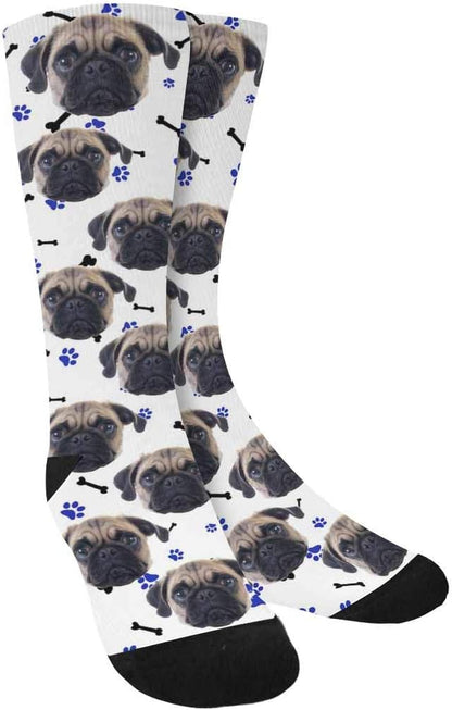 Custom Face Socks, Personalized Dog Lover Pet Photo Picture on Socks Unisex by Enjoy-yjl