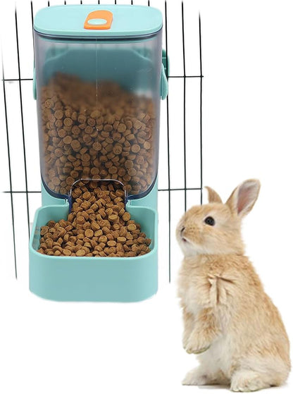 PODOO 34oz Rabbit Food Dispenser, Bunny Feeder Bowl, Large Hanging Automatic by PODOO