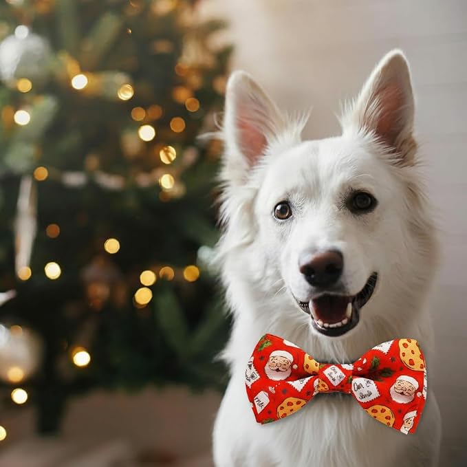 Christmas Dog Collar with Bow Tie Set, Adjustable Puppy Collar - Image 7