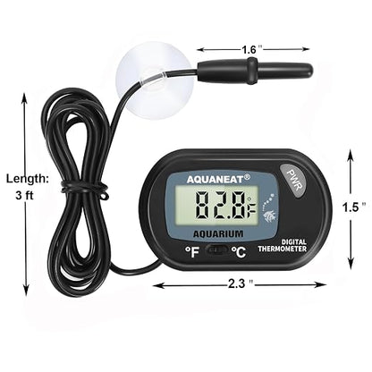 AQUANEAT 2 Pack Aquarium Thermometer, Fish Tank Thermometer, Digital - Image 6