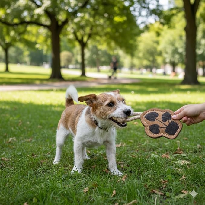 Natural Jute Dog Chew Toy – Tough & Durable Plant-Shaped Puppy Toy, Safe - Image 2