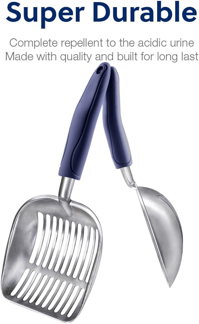 WePet Cat Litter Scoop, Aluminum Alloy Sifter, Kitty Metal Scooper, Deep Shovel - Image 5