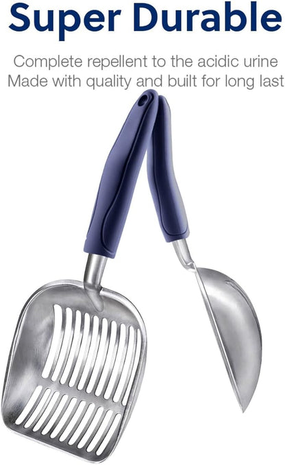 WePet Cat Litter Scoop, Aluminum Alloy Sifter, Kitty Metal Scooper, Deep Shovel - Image 5