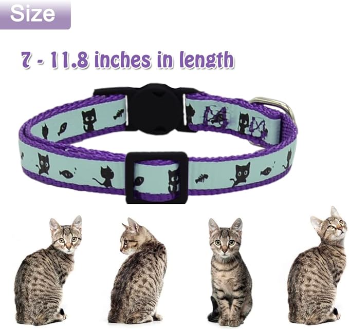2 Pack Glow in The Dark Cat Collar - Image 3