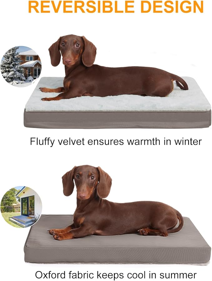 KSIIA Orthopedic Dog Crate Bed Waterproof Dog beds - Image 4
