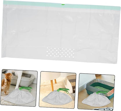 7Pcs Cat Litter Filtering Pouch Durable White Cat Litter Supplies - Image 8