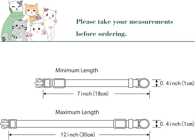 Yizepet Cat Collars, Breakaway Kitten Collar, Cute Kitty Collar, Pet Supplies - Image 6