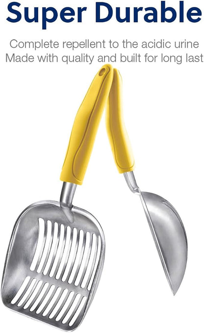 WePet Cat Litter Scoop, Aluminum Alloy Sifter, Kitty Metal Scooper, Deep Shovel - Image 5