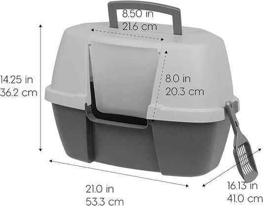 IRIS USA Corner Cat Litter Box Enclosure - Image 2