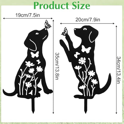 Metal Dog Garden Decor for Outside 2 Pack, Pet Yard Art, Weather Resistant - Image 2