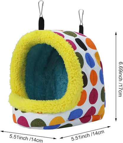 Litewoo Bird Hanging Hammock Winter Warm Parrot Nest House Bed Plush Snuggle - Image 2