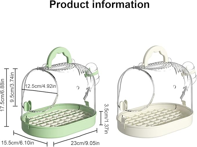 Easy to Carry Bird Cage with Watering Bottle High Ventilated Carriers Travel - Image 5