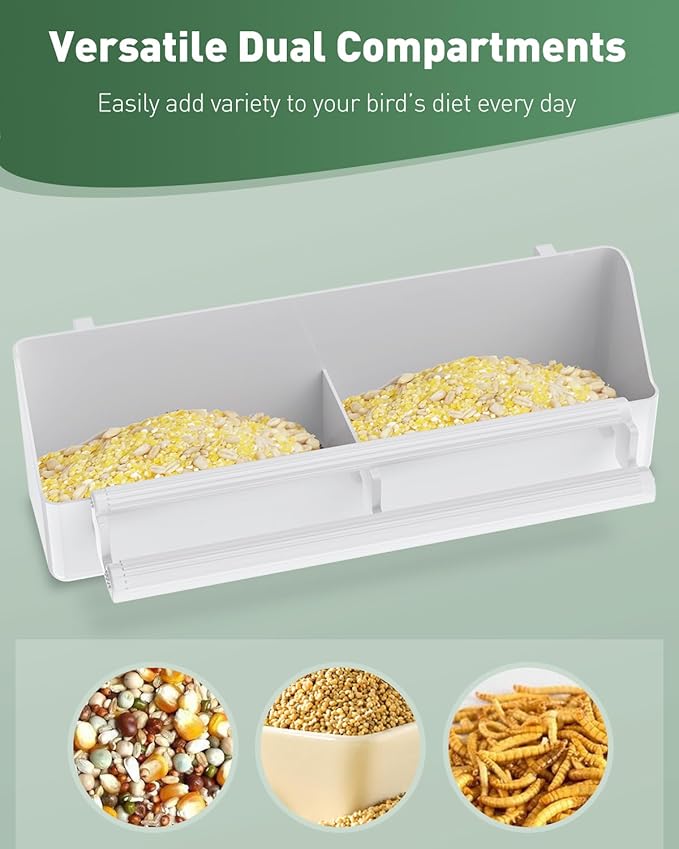 Pawfly 1 Pack Bird Feeder for Cage Hanging Plastic Feeder - Image 3