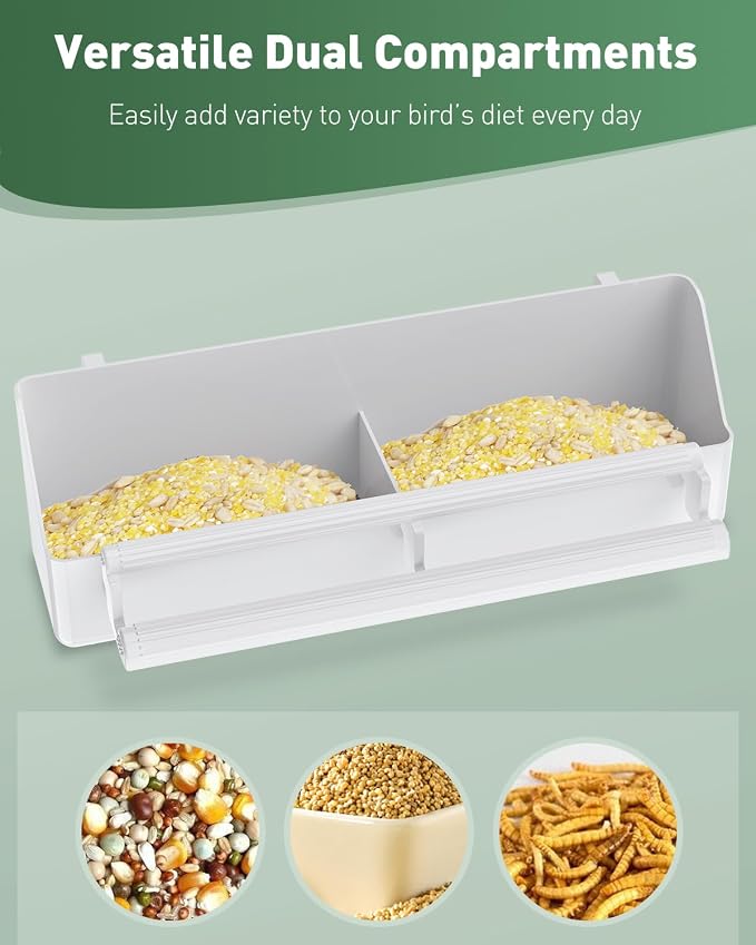 Pawfly 2 Pack Bird Feeder for Cage Hanging Plastic Feeder - Image 3