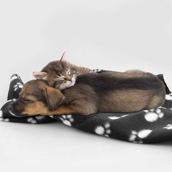 Comsmart Dog Blankets for Small Dogs, 6 Pack Puppy Blanket Cute Paw Print Pet - Image 6