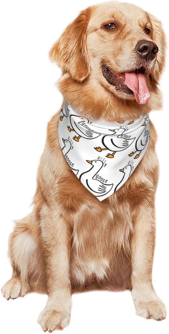 Silly Goose on The Loose Triangle Dog Bandana, Summer Bandana Funny Triangle - Image 8