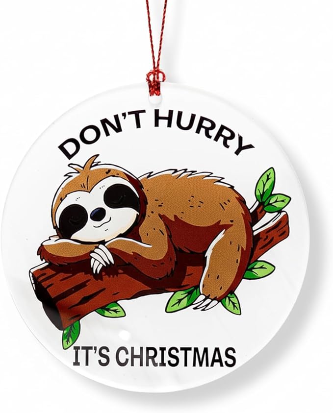 Sloth Ornament, Sloth Gifts for Women, Christmas Ornament 2025 Funny Lazy by NELXI