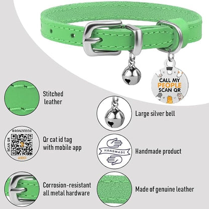 BRONZEDOG Leather Cat Collar - Image 2