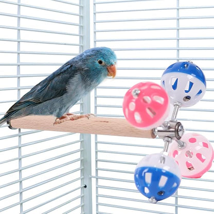 Bird Stand Perch Toy with Rotating Balls, Parakeet Stand Perch Toy - Image 3