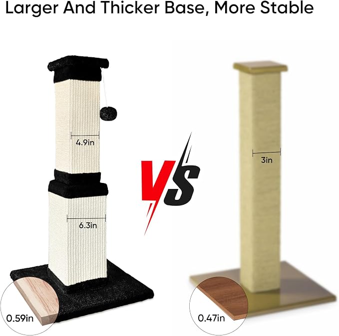 AGYM Cat Scratching Post, 32 Inch Cat Scratching Posts - Image 5