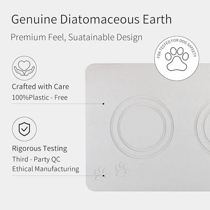Home Dog Cat Bowl Stone Mat–Natural Diatomite Stone Pet Bowls Mat, Pet Feeding - Image 5