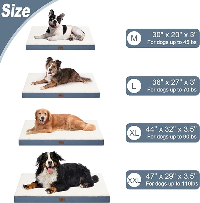 Plush Orthopedic Dog Bed for Medium Dogs & Puppies, Waterproof Dog Beds 30x20 - Image 7