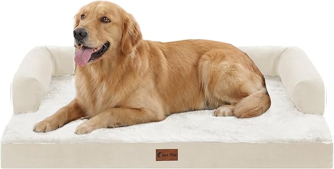 Orthopedic Dog Beds for Extra Large Dogs, Waterproof Egg Crate Foam XL Dog Bed by CasaPaw