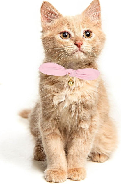 Bunny Ear Cat Collar with Bell and Bow Tie, Breakaway Cute Bowtie Kitten Collars - Image 7
