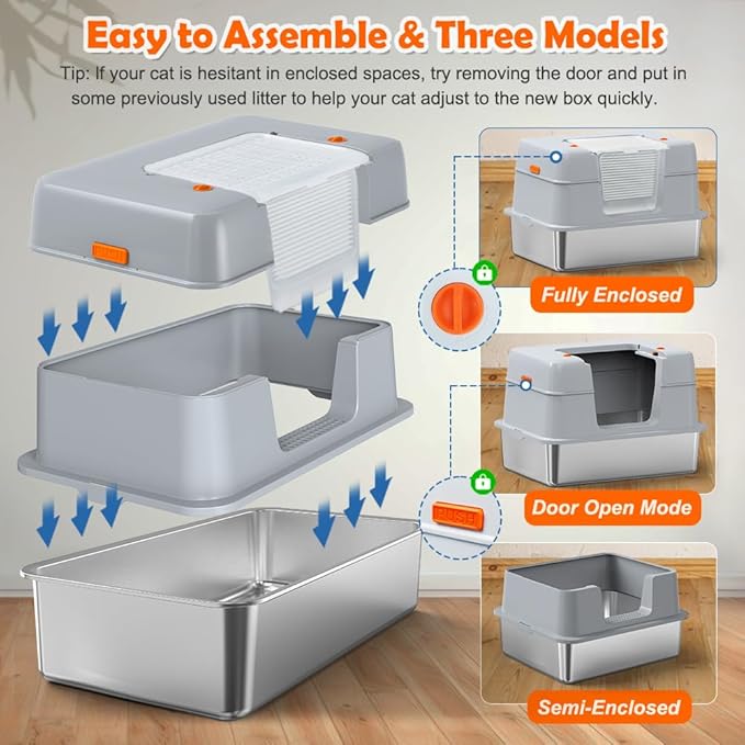 Vivifying Stainless Steel Litter Box - Image 3