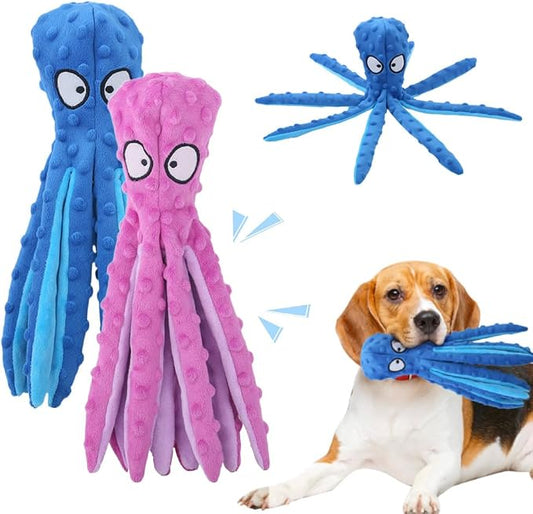 Octopus Dog Toys, No Stuffing Crinkle Dog Toys by AprYew