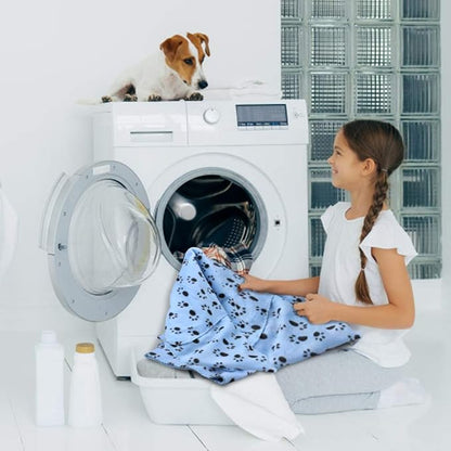 Comsmart Dog Blankets for Small Dogs, 6 Pack Puppy Blanket Cute Paw Print Pet - Image 6
