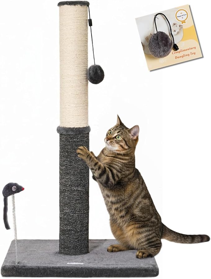 Happi N Pets 29.5" Tall Cat Scratching Post, Cat Scratcher by HappiNPets