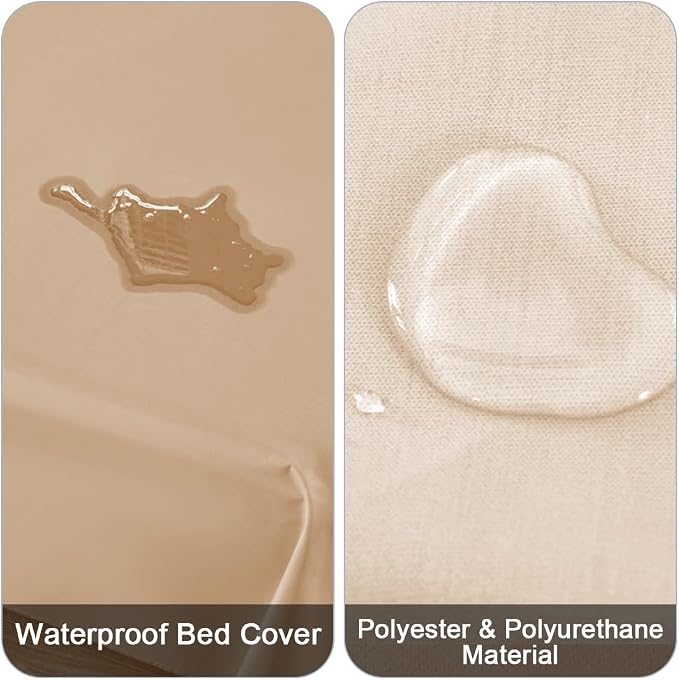 DUJUIKE Waterproof Bed Cover for Dog and Cats, Pet Hair Resistant Bed Sheet - Image 2