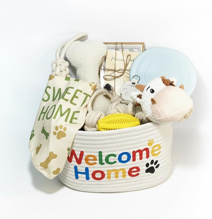 Welcome Home Dog Gift Basket by Nopikku