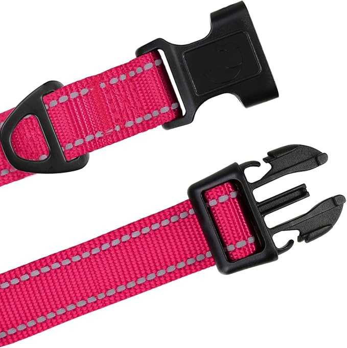 TagME Reflective Nylon Dog Collars, Adjustable Classic Pet Collar - Image 4