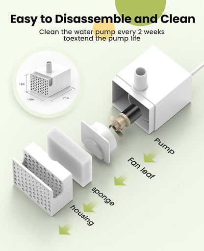 oneisall Replacement Pump for PWF-002-B, Replacement Pump for Dog Water Fountain - Image 6