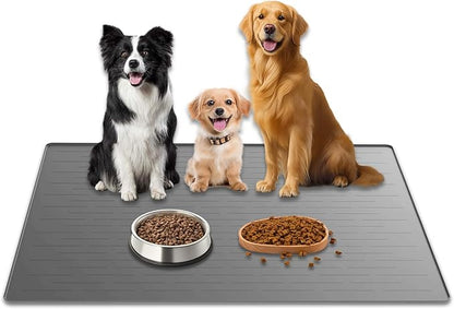 40"x30" XXL Silicone Dog Feeding Mat, 1.5MM Extra Thick Dog Bowl Mat by WelcometoULTIBE