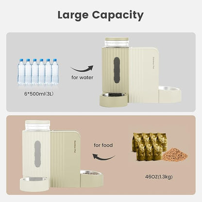 Gardner Pet Gravity Automatic 2-in-1 Pet Feeder, 0.8 Gallons*2 Cat Feeder and - Image 3