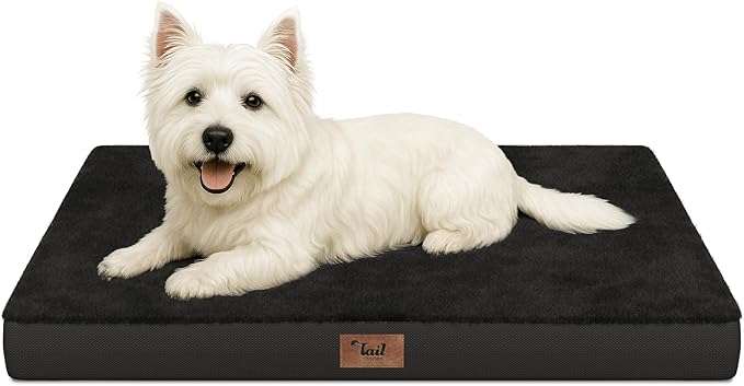 Comfort Dog Bed for Small Dogs & Cats, Waterproof Dog Crate Mat Orthopedic Egg by TailStories