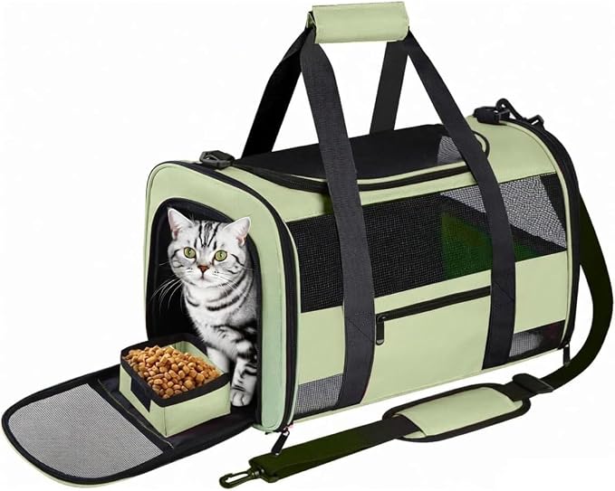 20" Large Soft Sided Cat Carrier Pet Carrier by SECLATO