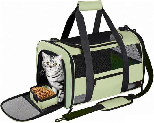 20" Large Soft Sided Cat Carrier Pet Carrier by SECLATO